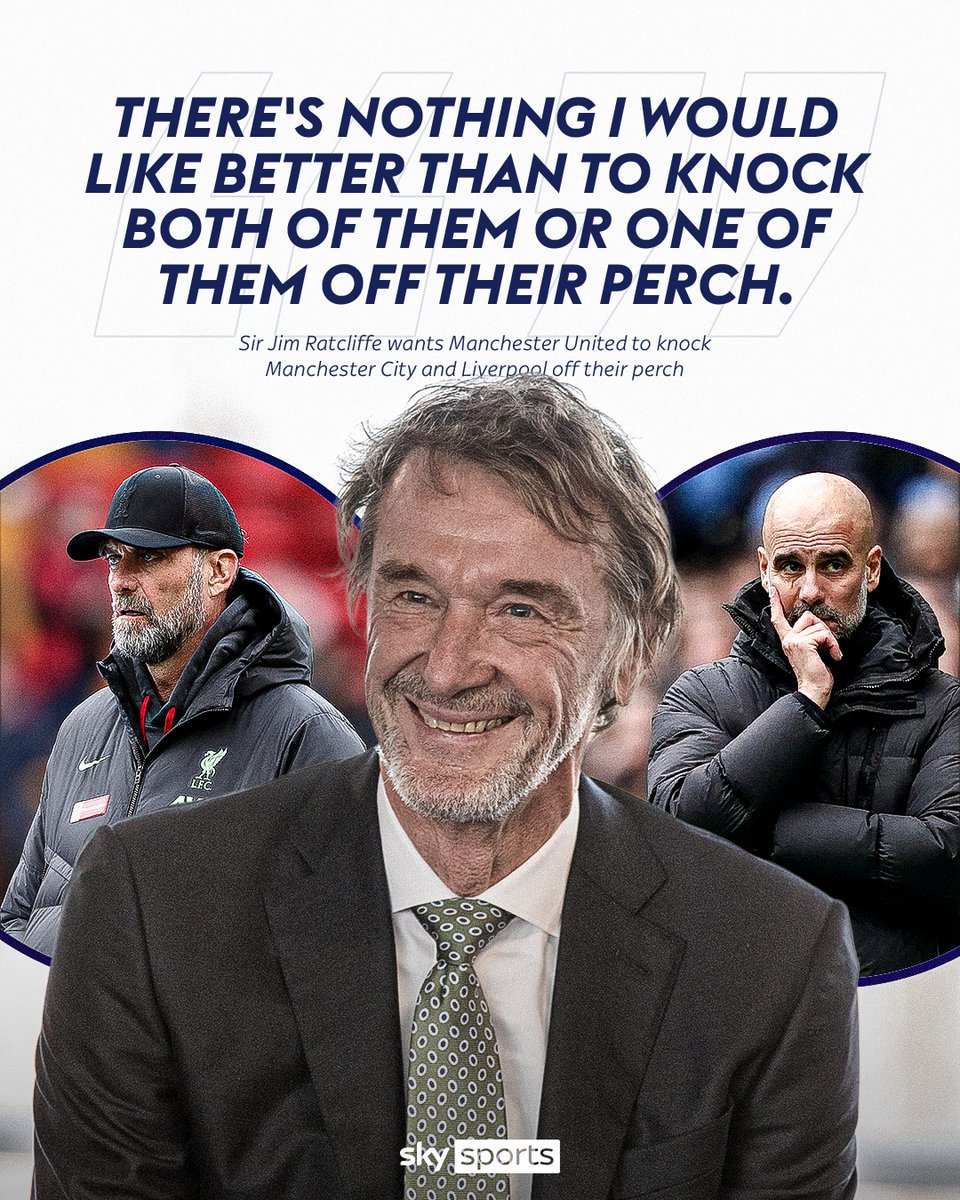 SkySportsPL's tweet photo. Fighting talk from Sir Jim Ratcliffe... 👀🍿 https://t.co/OPot9H7F0m