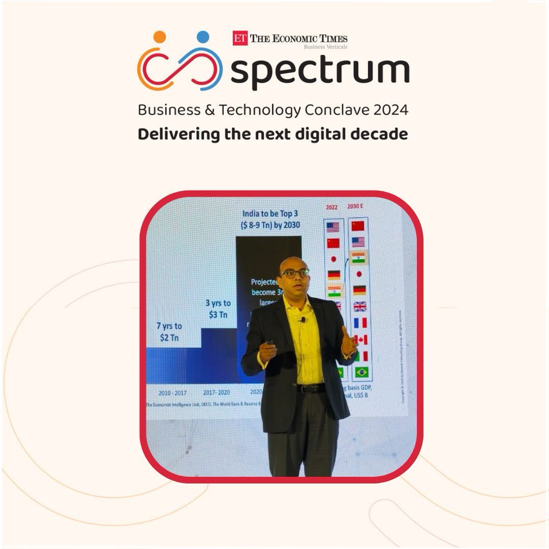 ET_CIO's tweet image. Join us at The Economic Times Spectrum 2024 as we explore how CIOs are unleashing impact and innovation at scale. 

Abhik Chatterjee, MD &amp;amp; Partner, AP Leader - Tech &amp;amp; Digital Advantage, @BCG 

Discover More- bit.ly/3UcguIj

#ETCIOSpectrum #ETCIO #CIO #DigitalLeaders