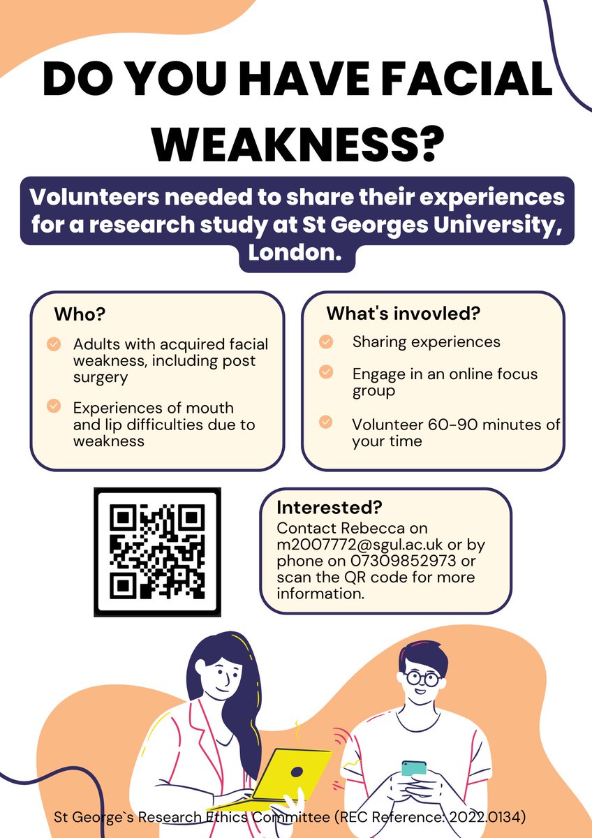 Still recruiting for the final focus group for this study. Please share and encourage people to share their experiences. The results will help other people with facial palsy, build awareness of these issues and improve therapeutic interventions. #facialpalsy #research #AHP