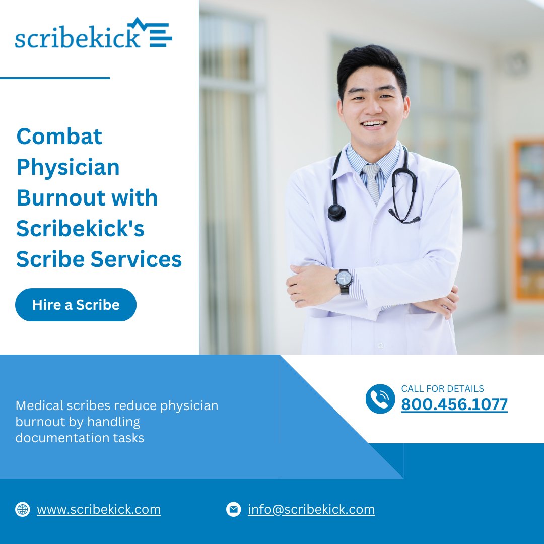 scribekick's tweet photo. Medical scribes reduce physician burnout by handling documentation tasks. πͺπ₯ Let Scribekick be your partner in relieving the administrative burden.
Visit- https://t.co/6q6V2arUNQ
*
*
#virtualscribesuccess #scribekickteamwork #virtualscribepioneers #scribekickinnovation https://t.co/pZm0UsrZVI