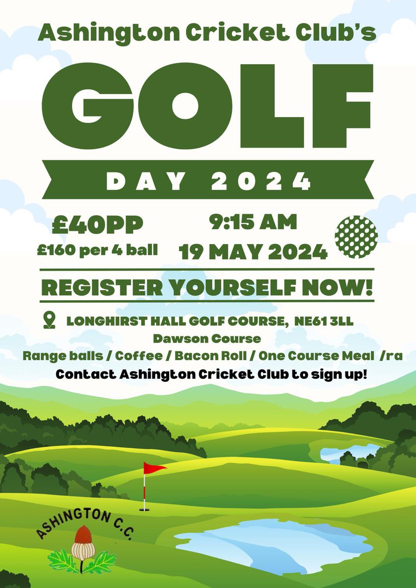 A Golf Day reminder 😁 If you want to play or enter a team of your own just drop us a message. Promises to be another fine day following the success of 2023 👏🏻