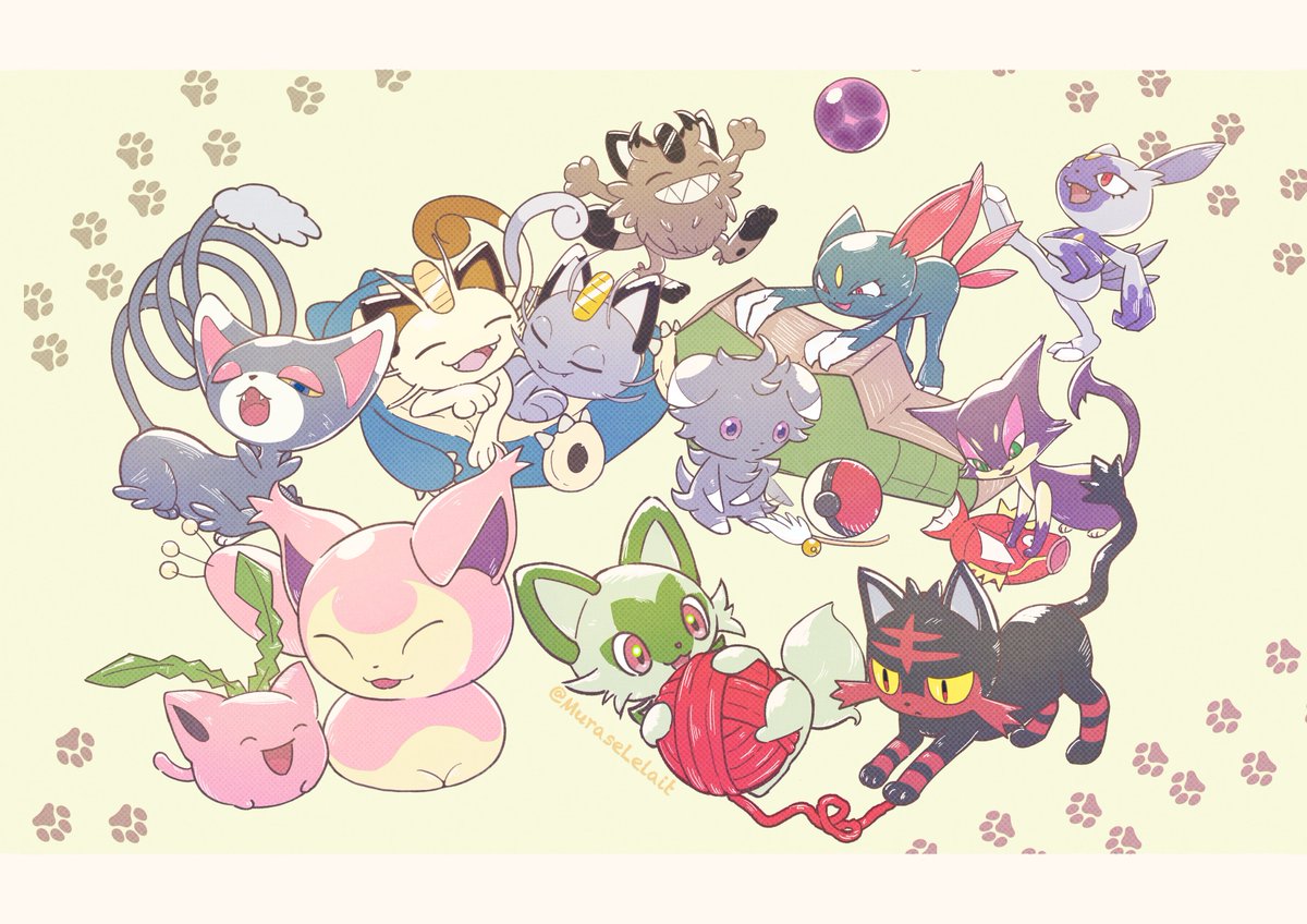猫の日 #猫ポケモンの日 にゃーにゃーにゃー🐈🐈‍⬛ ねこちゃん達大