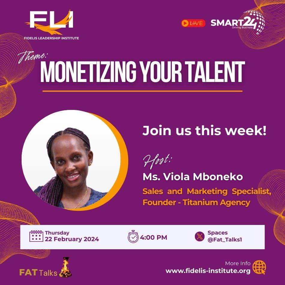 FidelisLeaders's tweet image. 📡Happening in a few! 

Tune in to @smart24tv for live coverage. Click on the link to join the X-space conversations x.com/Fat_talks1/sta…

 #FATTALKS #Smart24TV @ImaniMulungi @PheonaWall   @Fat_talks1