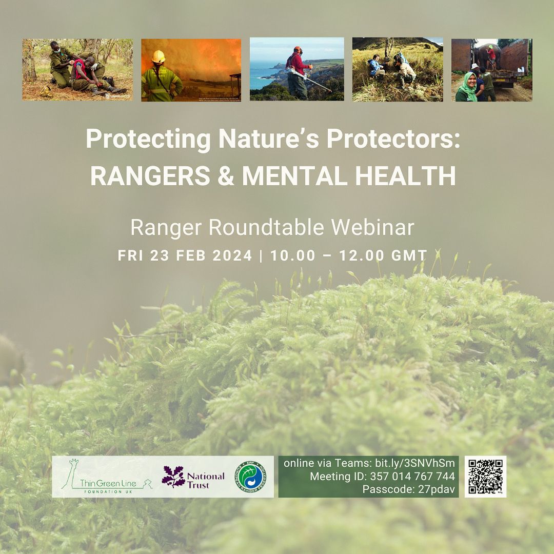 Thin Green Line Foundation UK (@tglfuk) on Twitter photo RANGERS AND MENTAL HEALTH
Join us 23rd Feb 10am UK time with ERF and <a href="/nationaltrust/">National Trust</a> for this Ranger Roundtable webinar as both rangers and experts explore the mental health issues rangers face...
europeanrangers.org/event/online-t…
#standwithrangers #mentalhealth #conservation RANGERS AND MENTAL HEALTH
Join us 23rd Feb 10am UK time with ERF and <a href="/nationaltrust/">National Trust</a> for this Ranger Roundtable webinar as both rangers and experts explore the mental health issues rangers face...
europeanrangers.org/event/online-t…
#standwithrangers #mentalhealth #conservation