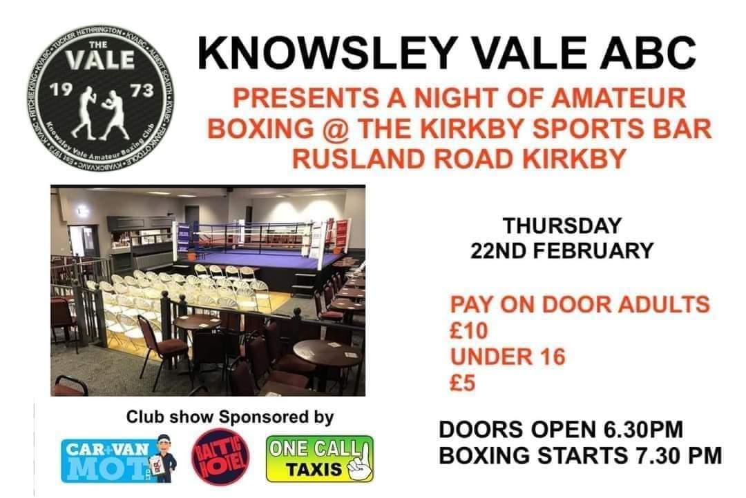 Boxing show tonight, pay on the door!