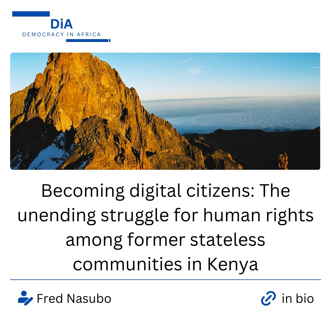 The Kenyan HC suspended the issuing of digital ID cards, highlighting concerns over the rights of those in marginalised communities, despite them having recently been recognised as citizens. democracyinafrica.org/becoming-digit… #DigitalRights #Kenya #MaishaNumber