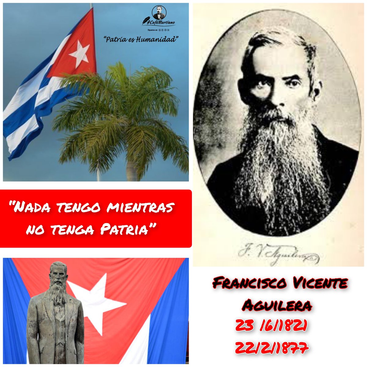 <a href="/cafemartiano/">❤️Café Martiano 🇨🇺</a> <a href="/DiazCanelB/">Miguel Díaz-Canel Bermúdez</a> <a href="/DrRobertoMOjeda/">Dr. Roberto Morales Ojeda</a> <a href="/InesMChapman/">Inés María Chapman Waugh</a> <a href="/TeresaBoue/">@SecGFMC</a> <a href="/EVilluendasC/">Enrique Villuendas</a> <a href="/agnes_becerra/">Agnes Becerra</a> <a href="/PartidoPCC/">Partido Comunista de Cuba</a> <a href="/mimovilespatria/">mimovilespatria</a> <a href="/DefendiendoCuba/">Defendiendo Cuba</a> <a href="/ValoresTeam1/">Valores Team 🕊</a> El patriota entero que entregó a su patria toda su fortuna. "Nada tengo mientras no tenga Patria."
#Cuba
#CaféMartiano
#CubaViveEnSuHistoria