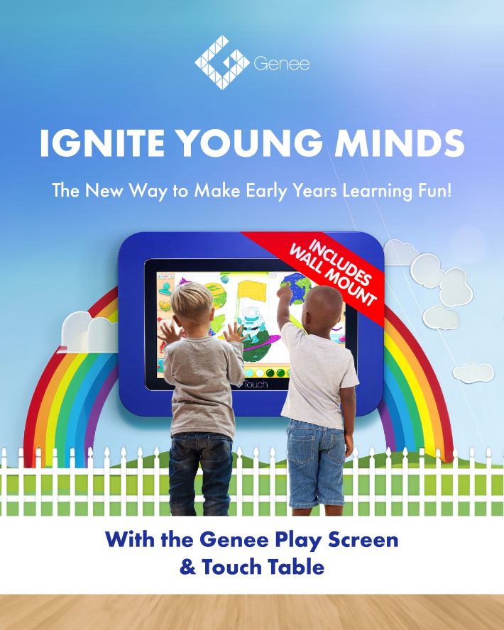 geneegroup's tweet photo. Is a lack of interaction stifling creativity in your early years environment? 

Look no further! 

Introducing the Genee Play Screen and Touch Tables – Your key to fostering a dynamic, interactive environment.

https://t.co/SyPaehXFwK https://t.co/CnUPjmBjFY