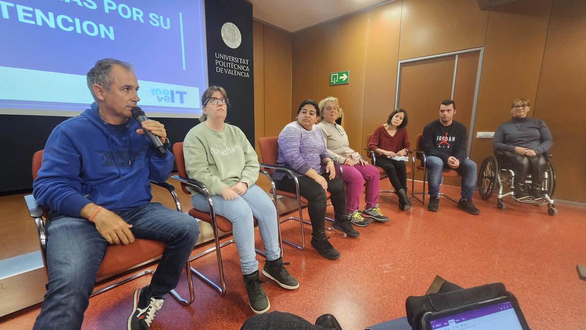aprlsUPV's tweet image. La Dirección de Área apoya la jornada #MOVEIT sobre discapacidad intelectual y actividad física a través de las TIC.
Han participado @RUTHAGUILAR242 #IVASS #inSuit_Tech4access y trabajadoras/es y personas con discapacidad. Nos han contado su experiencia y sus necesidades.