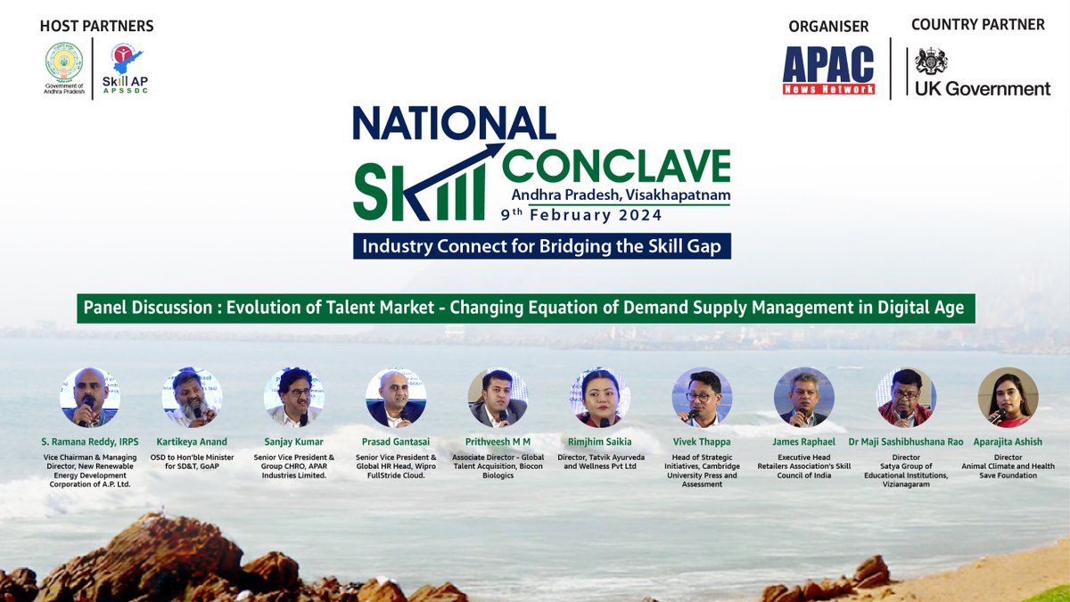 APAC National Skill Conclave-AP: Panel Discussion: Evolution of Talent Market - Changing Equation of Demand Supply Management in Digital Age 

Watch video  : youtube.com/watch?v=KAToVN…

#APSkill #APHR #APACSkill #APACHR #HigherEducation #HR #Industry #AP #Industry4.0 <a href="/ssureshias/">S Suresh Kumar IAS</a>
