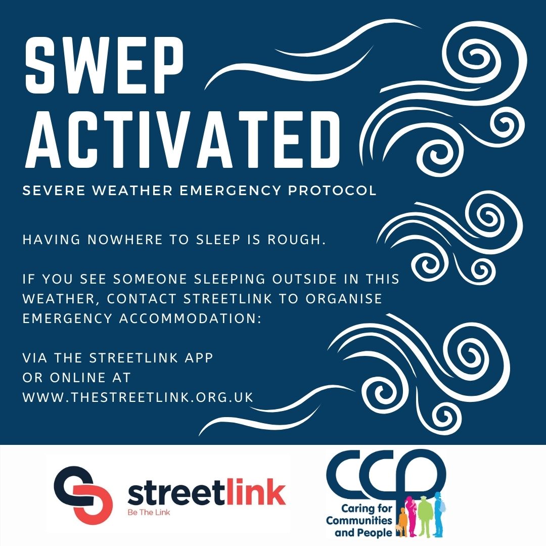 ❄ @CCPCharity are opening all Worcestershire SWEP night shelters tomorrow night, 23rd February. If you see someone sleeping rough please help to link them with local support by referring to @StreetLink_ ❄ @myworcester #WorcestershireHour