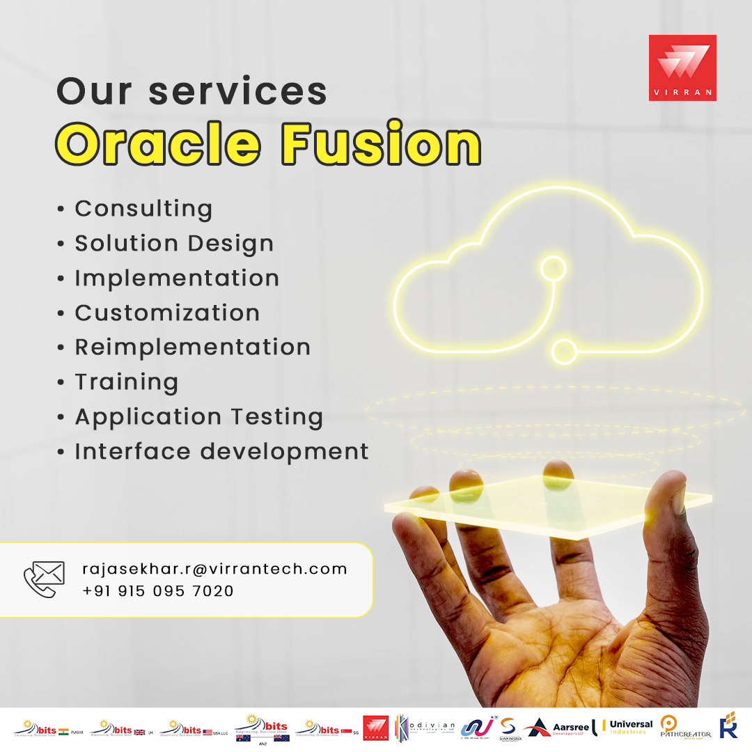 Our services Oracle Fusion: . . . #virran #Ourservices #OracleFusion #Consulting #SolutionDesign #Reimplementation #Training