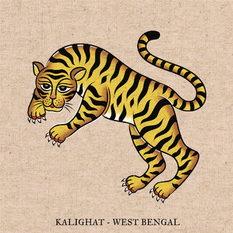 Presenting the ninth tiger from the series 'Tigers of India'.
9/9 - Kalighat Tiger from West Bengal.

#9tigers #tiger #folkindica #studiokyaari #art