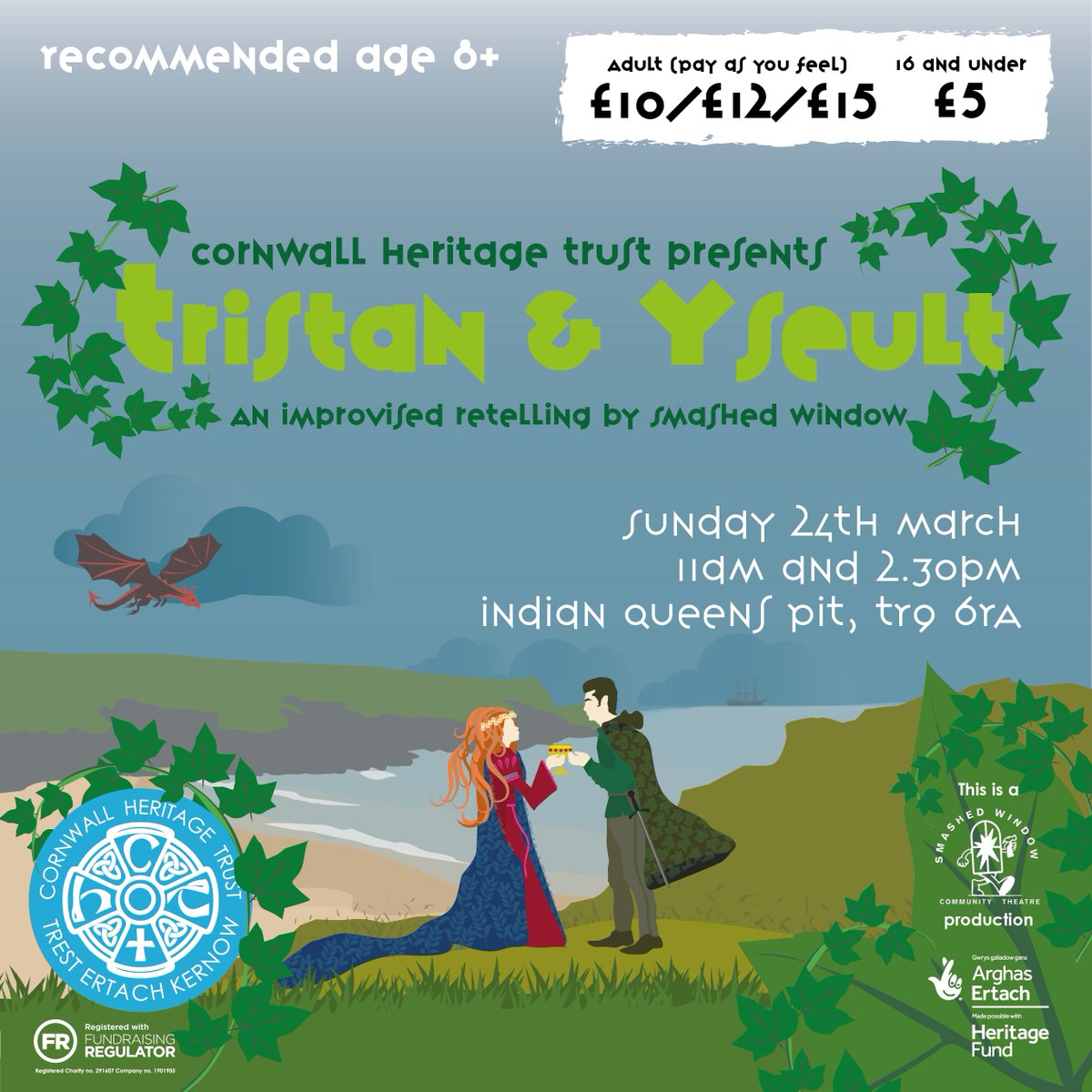 This March, we’re partnering with <a href="/smashedtheatre/">Smashed Window Community Theatre</a> to host an open-air improvised retelling of one of Cornwall’s greatest legends.

This event has been made possible by funding from <a href="/HeritageFundUK/">The National Lottery Heritage Fund</a>.

Book your tickets here eventbrite.com/cc/cornwall-he…