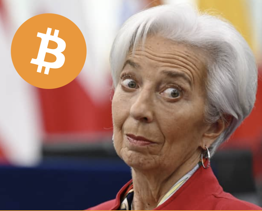 BitcoinMagazine's tweet photo. NEW: European Central Bank claims #Bitcoin has "failed on its promise" and that the ETF is proof.

Meanwhile, the EUR is down 99% vs $BTC https://t.co/BrihPUqXka