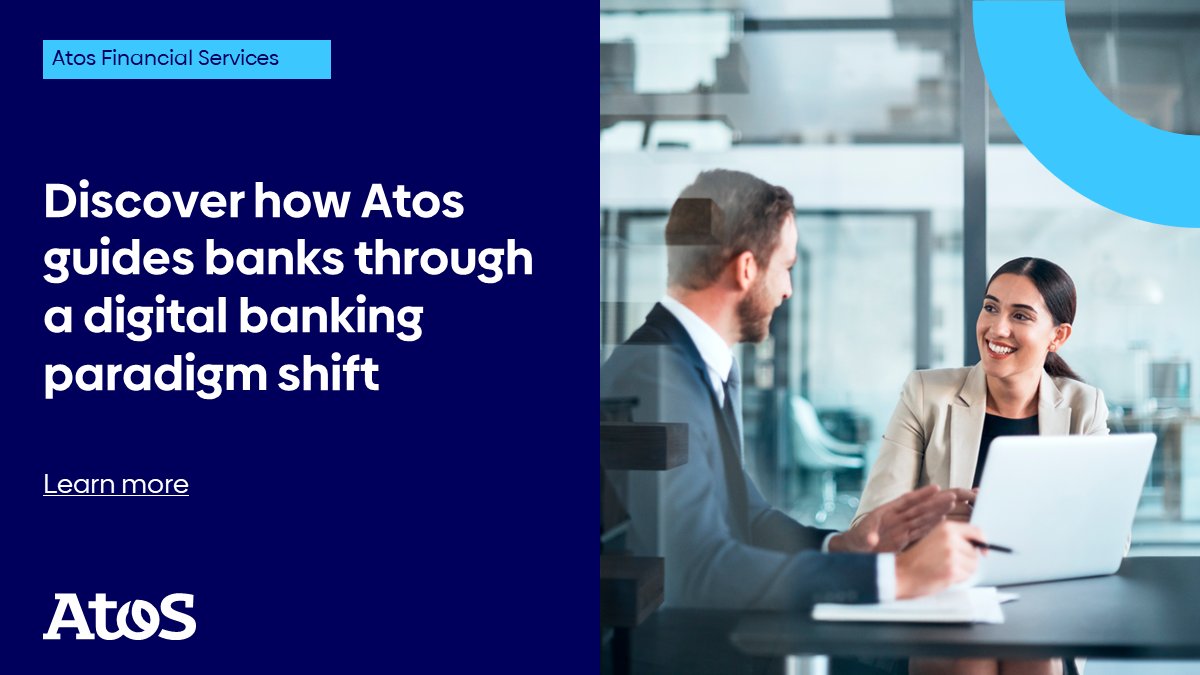 [#AtosFinancialServices] Fintech is set to grow from 2% to over 20% market share by 2030, reshaping finance. At Atos, we empower banks in the growing regions with digital solutions to innovate and stay competitive in this evolving landscape. 👉 atos.net/en/solutions/a…
