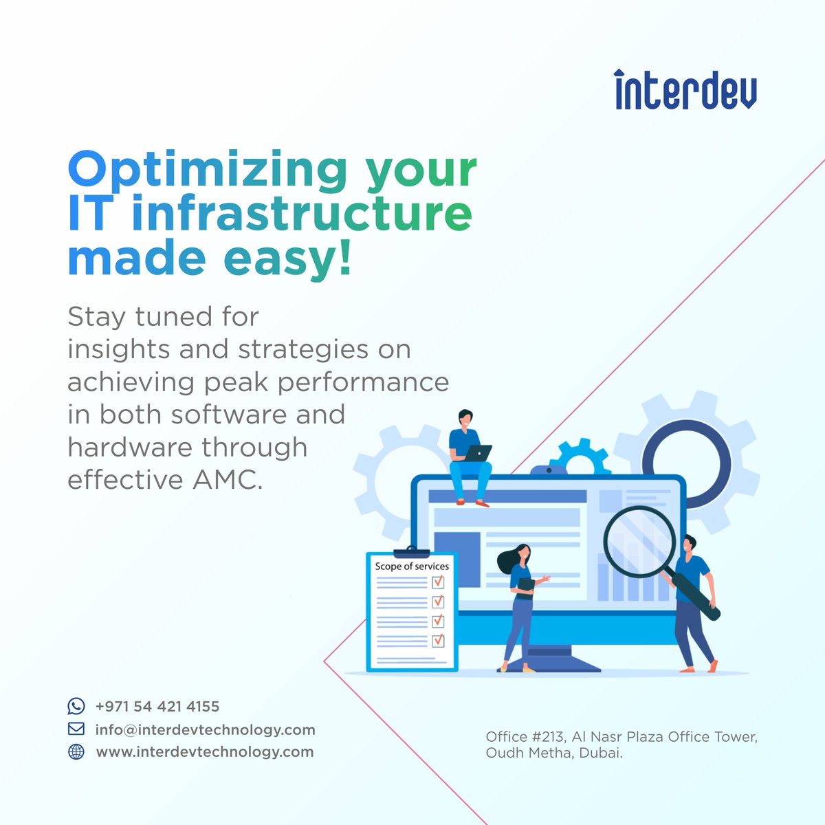InterdevT's tweet photo. Join us in exploring the intricacies of IT infrastructure optimization. Learn practical steps to enhance the performance of both your software and hardware components.
.
📞 +971 54 421 4155
📧 info@interdevtechnology.com
🌐 https://t.co/QXeagW2bp2
.
#ITInfrastructure #ITSolutions https://t.co/A89ryasEyC