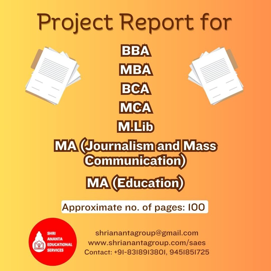 ShriAnantaGroup's tweet image. New update about
Shri Ananta Educational Services
Project reports for various courses available! BBA, MCA, MLC, MA (journalism and mass communication), and more!
.
.
. #projectreport #BBA #MCA #MLC #MA #journalism #masscommunication #education #students #study #shrianantagroup