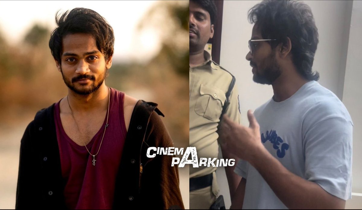 CinemaParking's tweet photo. SHANMUKH JASWANTH
ARRESTED BY HYDERABAD POLICE

SHANNU CAUGHT BY POLICE WITH GANJA. A YOUNG WOMAN FILED A CASE AGAINST HIS BROTHER SAMPATH VINAY BOTH BROTHERS WERE DETAINED. https://t.co/fXrOrYiOcs