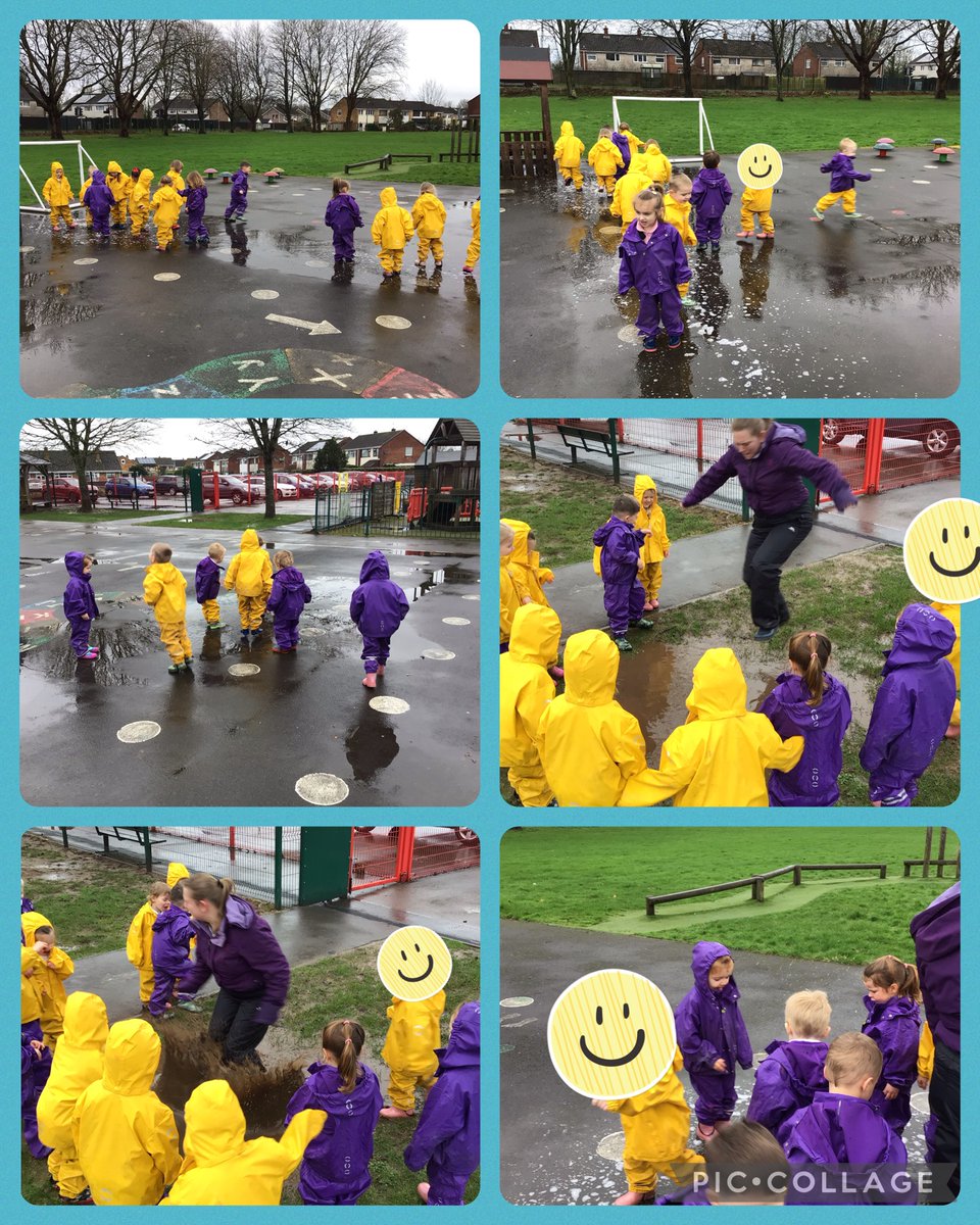 DurandPrimary's tweet photo. Dosbath Nursery had a fantastic time playing in the puddles this morning! #PuddlePlay https://t.co/RlTsancxOJ