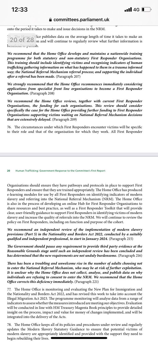 Kalayaan🧡 (@kalayaan) on Twitter photo The Government has released their response to the <a href="/CommonsHomeAffs/">Home Affairs Committee</a> report from December. This is what they have said in response to the clear & unequivocal recommendation that there needs to be more specialist first responders…it’s just not good enough. The Government has released their response to the <a href="/CommonsHomeAffs/">Home Affairs Committee</a> report from December. This is what they have said in response to the clear & unequivocal recommendation that there needs to be more specialist first responders…it’s just not good enough.