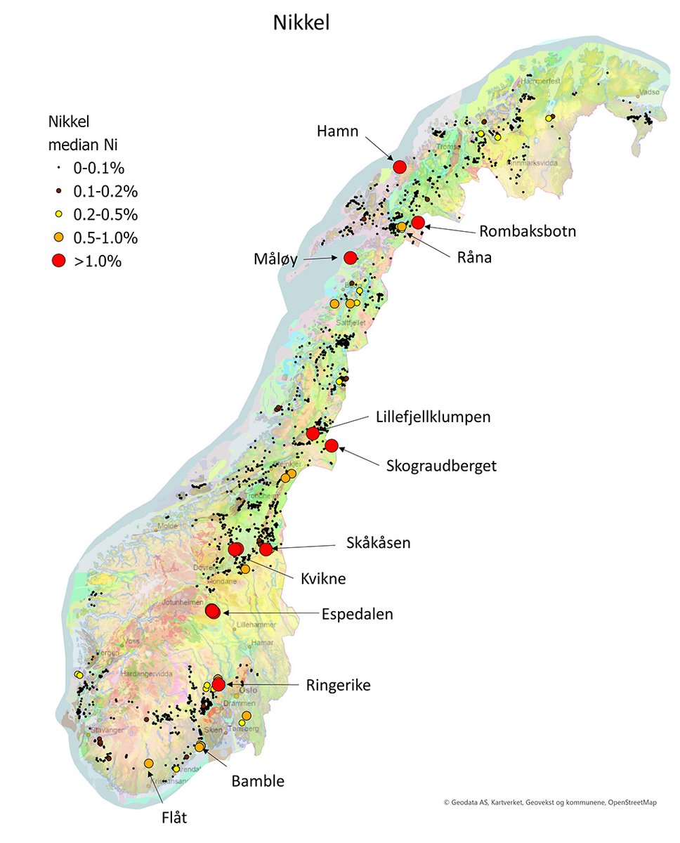 Norsk produksjon av kritiske metaller og mineraler kan øke betraktelig. Mer geologisk kartlegging, og utvikling av nye kart og datasett, er nødvendig for å lykkes.⚒ Det kommer fram i en ny NGU-rapport. ngu.no/nyheter/norge-…