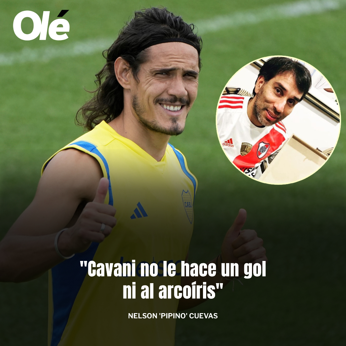 DiarioOle's tweet photo. 🔥😳 Pipino Cuevas DURÍSIMO contra Cavani

"Cavani no le hace un gol ni al arcoíris"