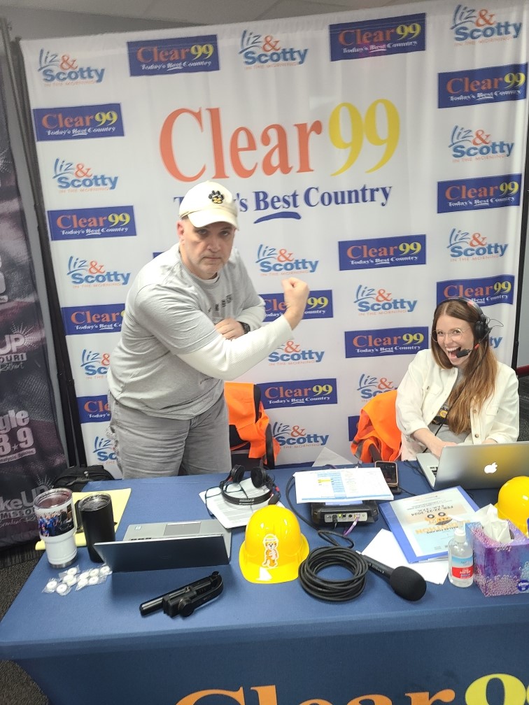 This is the award-winning morning team of <a href="/Clear99Mornings/">Liz & Scotty in the Morning</a> Liz and Uncle Scotty from  <a href="/Clear99/">Clear 99</a>. Numerous Miracle families and children will be in during the next two days, along with <a href="/muhealth/">MU Health Care</a> officials. <a href="/939TheEagle/">939 the Eagle, KSSZ in Columbia, Mo.</a>