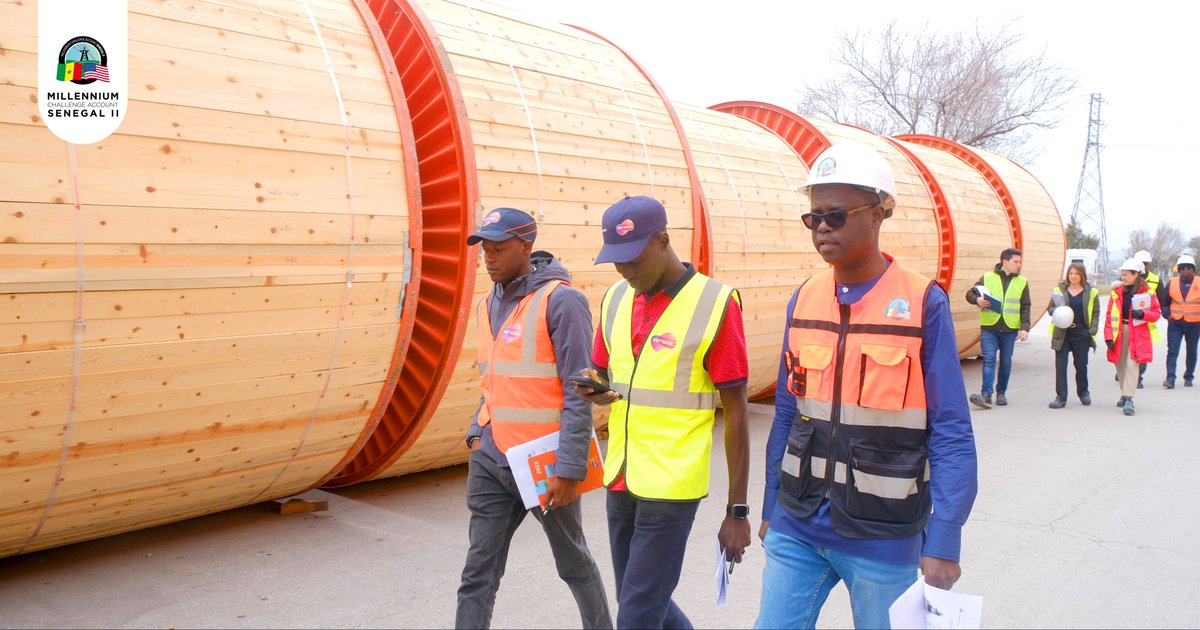 MCA_Senegal_II's tweet photo. Les tests d’acceptation en usine du câble souterrain haute tension devant relier les postes électriques de Kounoune et de Patte d’Oie ont démarré, ce mercredi 21 février 2023…  (1/2) https://t.co/BL2Z1Zvxx3