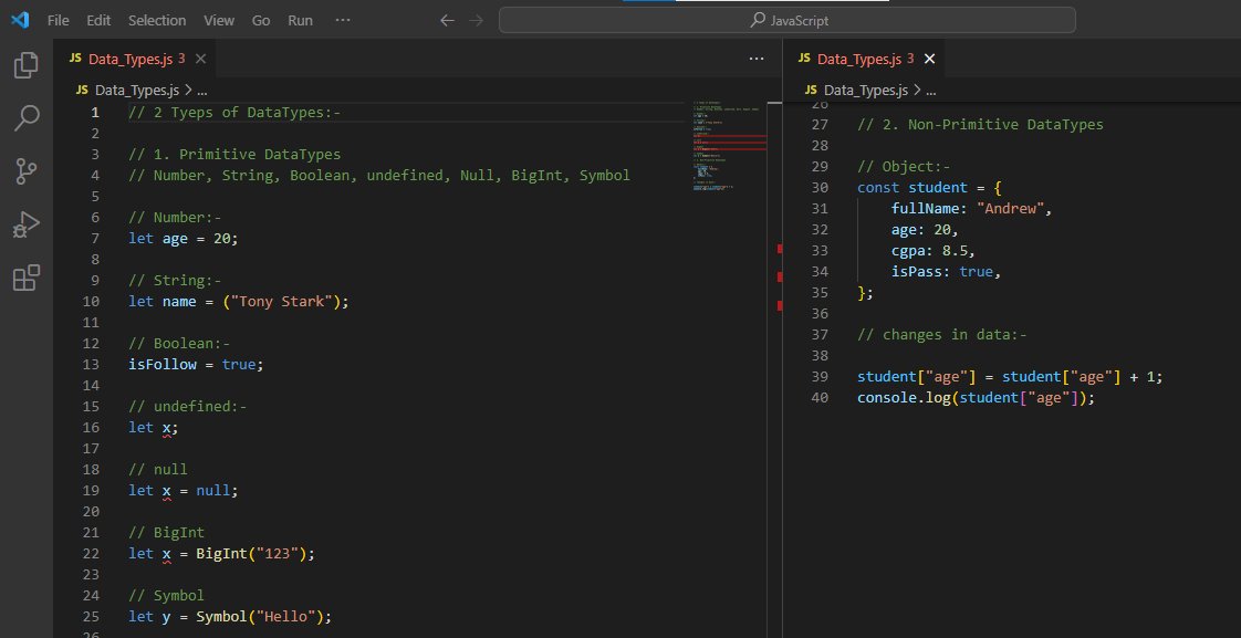 Joy__Khatri's tweet image. 🌈 JavaScript Day 2: Diving into the magical world of Data Types! 🧮 Strings, numbers, and booleans, oh my! 🚀 Building my coding toolkit step by step. 💡
#javascript
#JavaScriptBeginner
#CodingExplorer
#TechAdventures
#CodingJourney