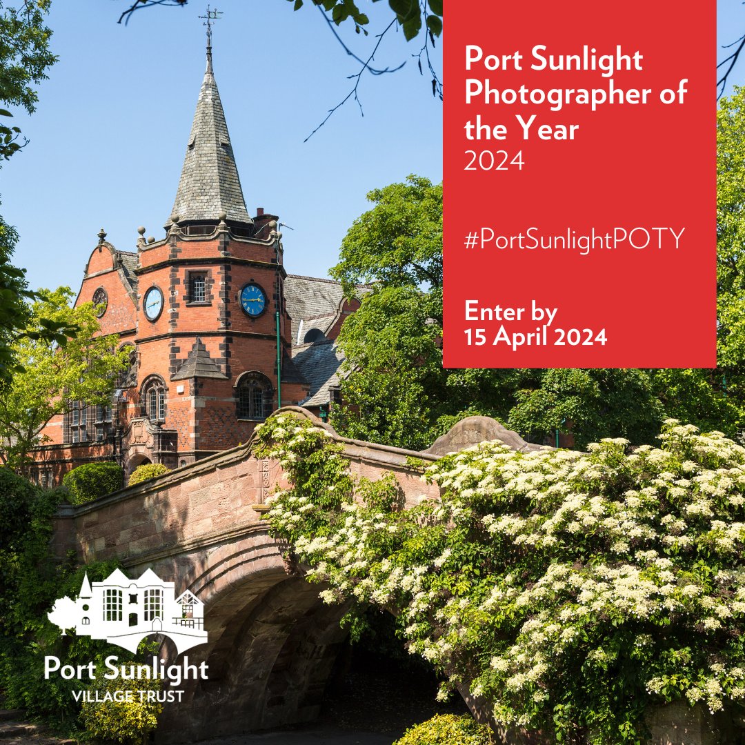 PortSunlight's tweet photo. Could you be the Port Sunlight Photographer of the Year? 📷

Excited to announce our brand new competition inviting people of all abilities to capture the heritage, landscapes and community of this unique village.

Enter by 15 April: https://t.co/qjA3kSwYP1

#PortSunlightPOTY https://t.co/s6mH9yTRfb
