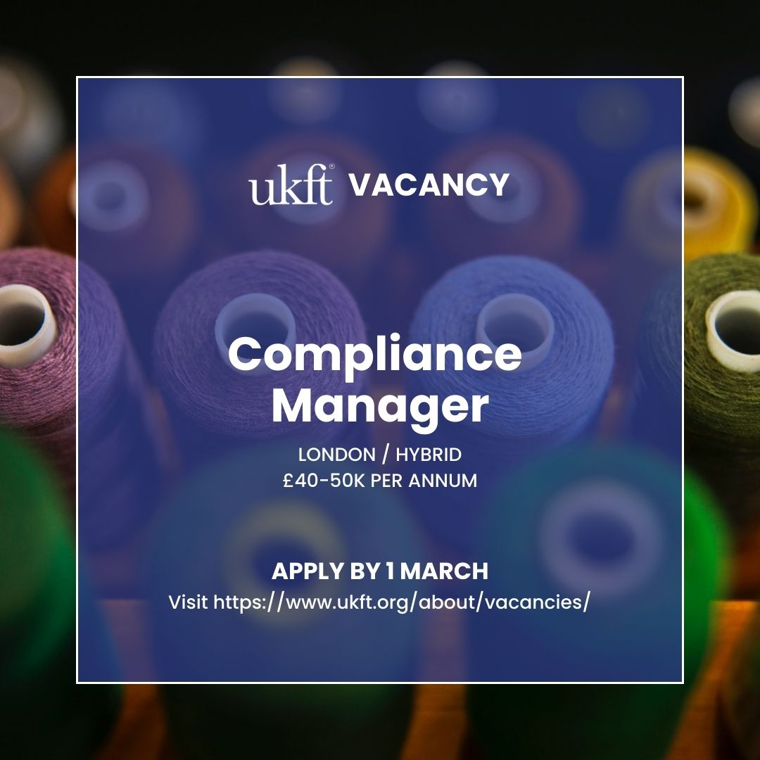 JOB ALERT - Come join the team at UKFT - Compliance Manager Click the link to learn more and apply #careers #fashion #textiles #UK #jobs tinyurl.com/2be794tz