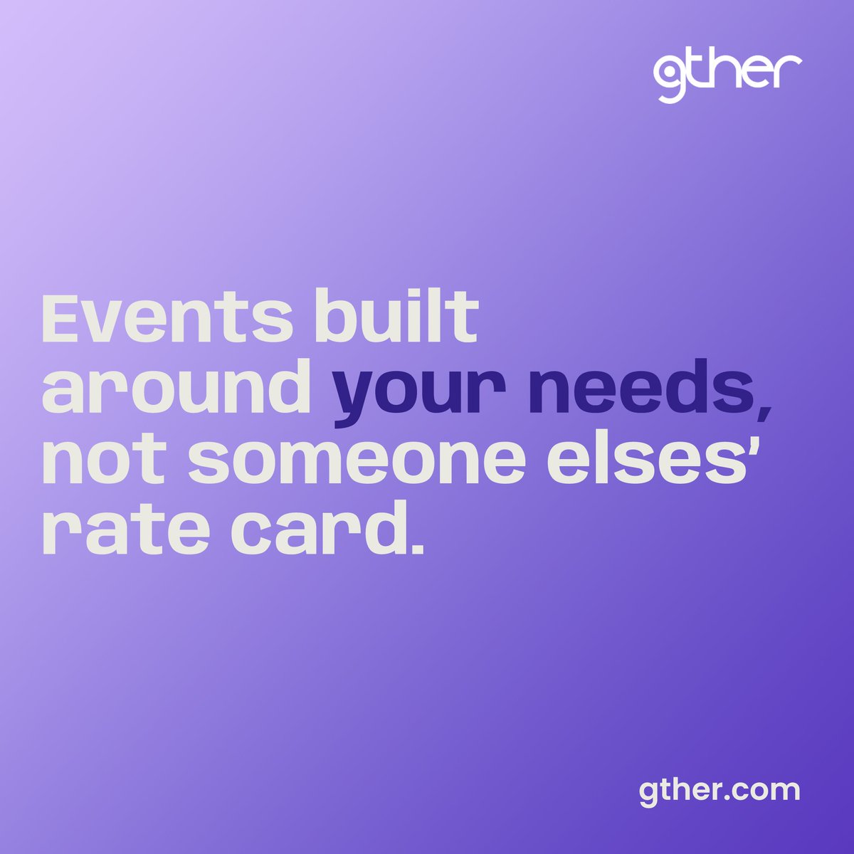 gther. Bridging gaps between your needs and the ideal event. Resolving, not imposing. #EventSolutions #BespokeEvents