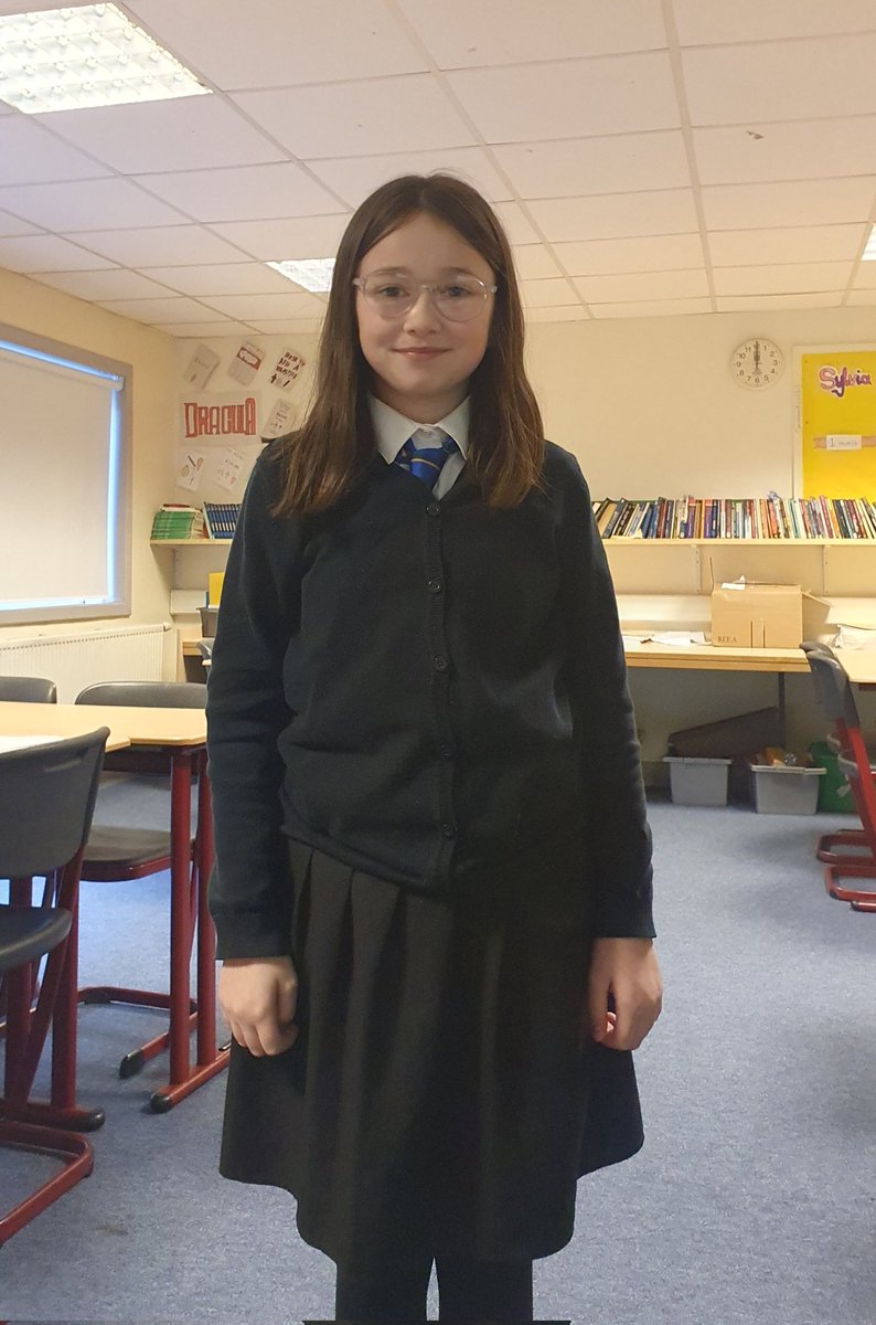 Pupil of the week is this wonderful young lady who returned at lunchtime today to continue her critical essay. Talk about giving your best!
