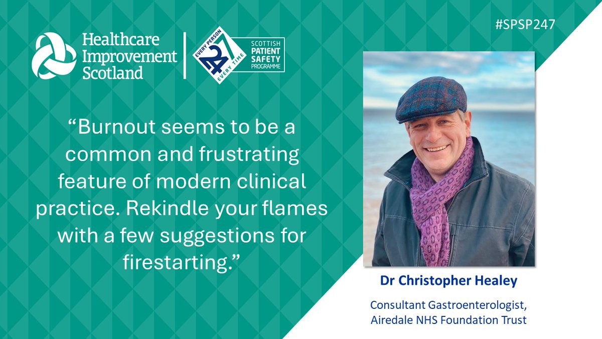 Dr Christopher Healey joins us at our SPSP Acute Adult Collaborative Celebration Event on 26 March. He will lead a session discussing his experience of burnout and promoting well-being. For more details and to register click here: bit.ly/3TlQ8mI #spsp247 #theEoSC
