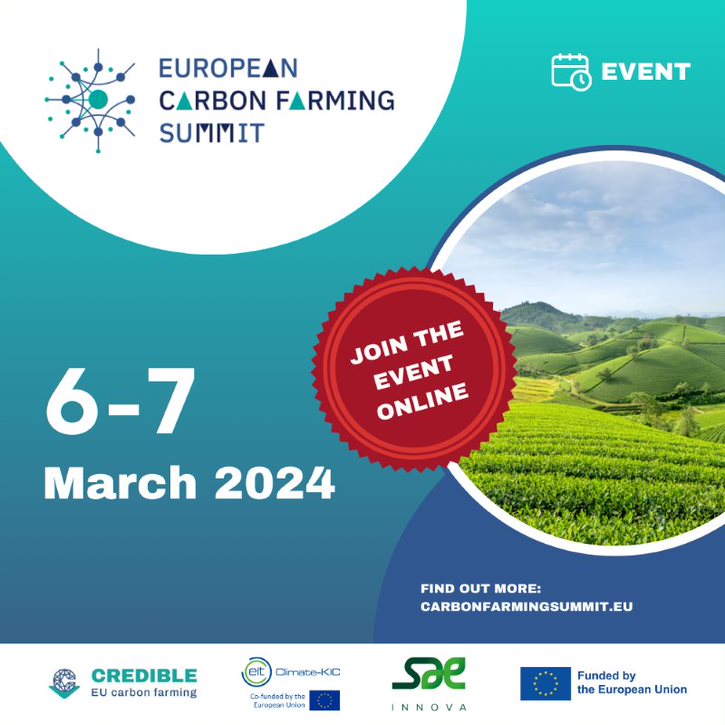🌱 Join us online for the EU #CarbonFarming Summit 🌍 Due to high demand, our in-person event is fully booked. But you can still catch the plenary sessions online on March 6-7, 2024. Day 1 Registration: climate-kic-org.zoom.us/meeting/regist… Day 2 Registration: climate-kic-org.zoom.us/meeting/regist…