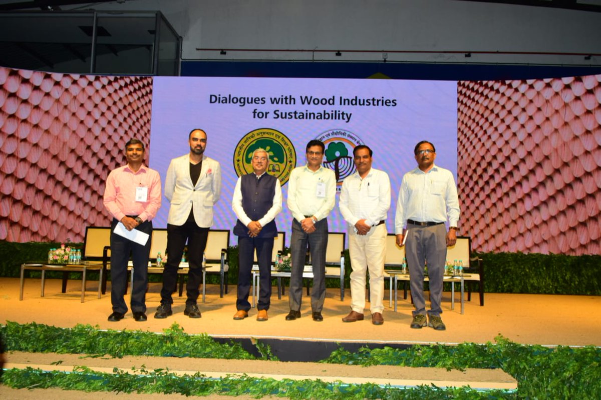 ICFRE-IWST organised Dialogues with wood industries for sustainability at Indiawood expo - 24. Various eminent panelists discussed regarding the policy&growth ecosystem, skilling ecosystem & quality control in wood sector.