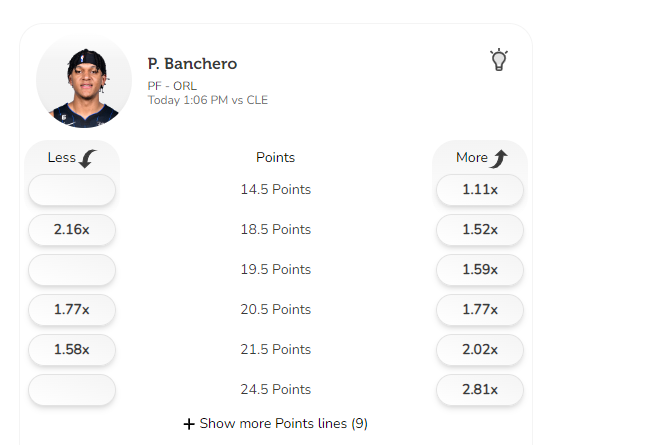 Parlay Play has alt-lines.... 🤯

We love to see it. Be sure to take advantage of something not many DFS Apps have. If you are new, use code "COS" and they will match your 1st Deposit up to $100!

Or just click here: parlayplay.io/account/signup…
