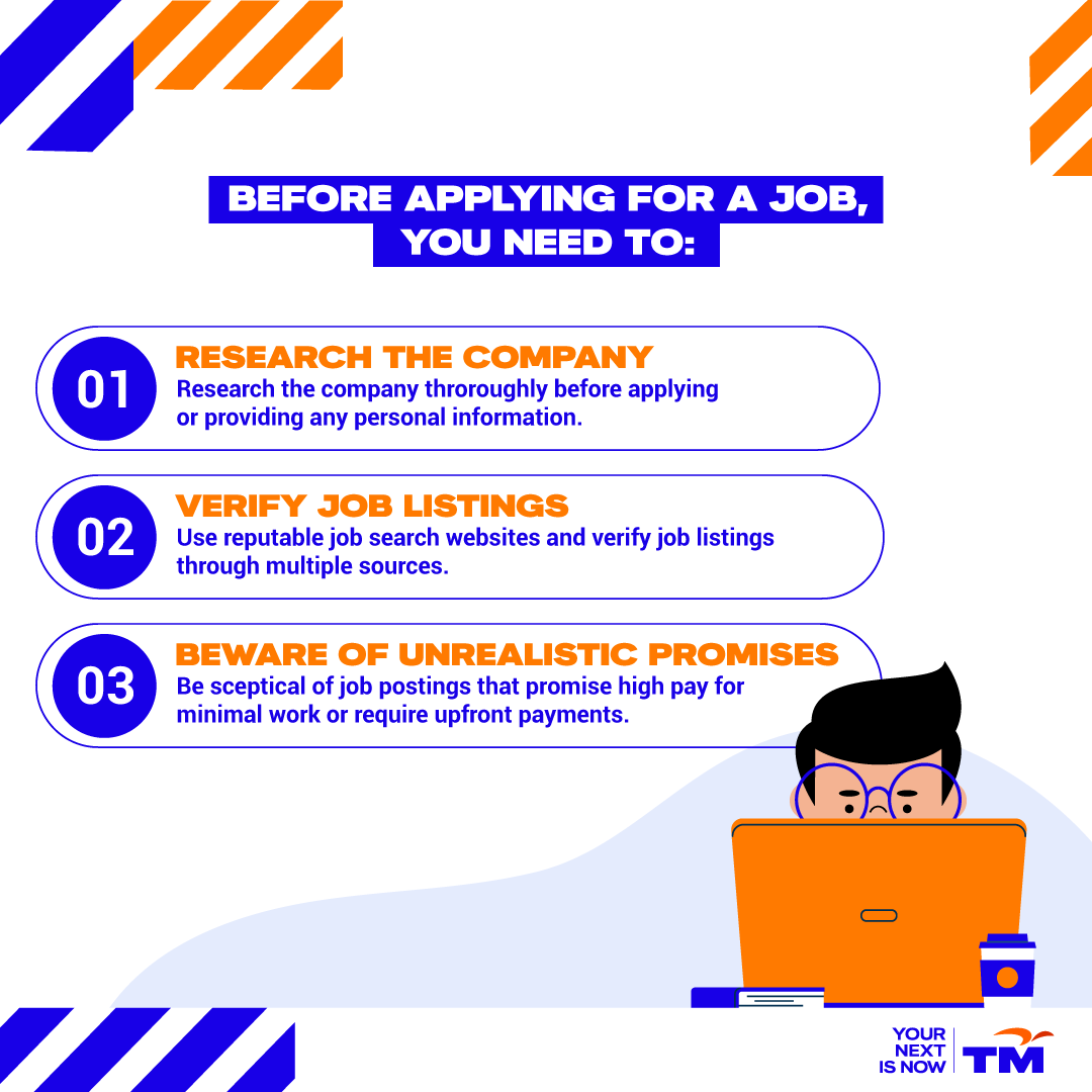 myTMgroup's tweet photo. Online job scams are common on the internet. It is a fraudulent offer for work that is intended to mislead people seeking legitimate employment.
#TM #YourNextIsNow #OnlineScam #TMScamAlert #ScamSmart #JanganKenaScam #TakNakScam #NSRC https://t.co/tgISl3xoYv
