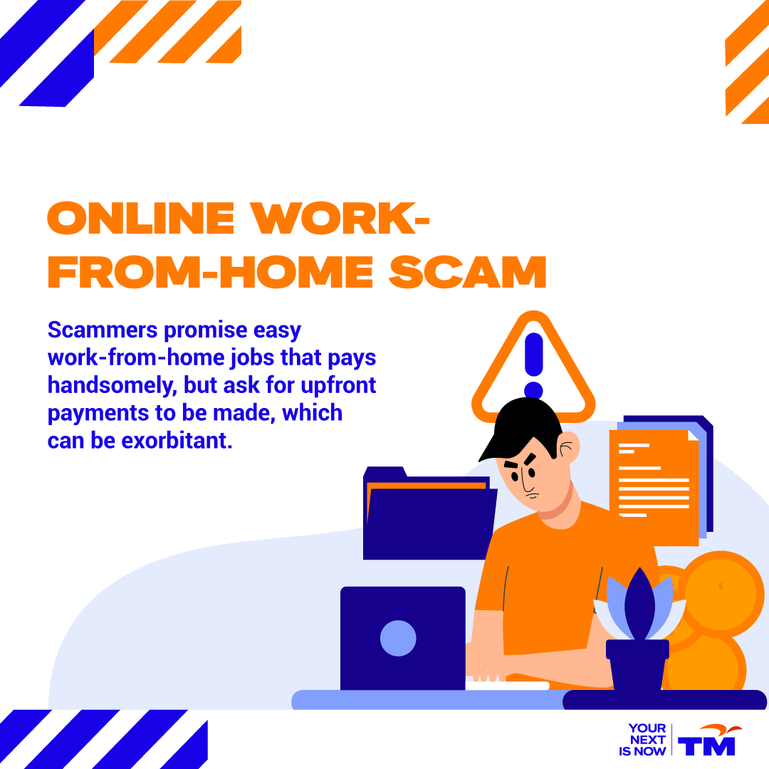 myTMgroup's tweet photo. Online job scams are common on the internet. It is a fraudulent offer for work that is intended to mislead people seeking legitimate employment.
#TM #YourNextIsNow #OnlineScam #TMScamAlert #ScamSmart #JanganKenaScam #TakNakScam #NSRC https://t.co/tgISl3xoYv