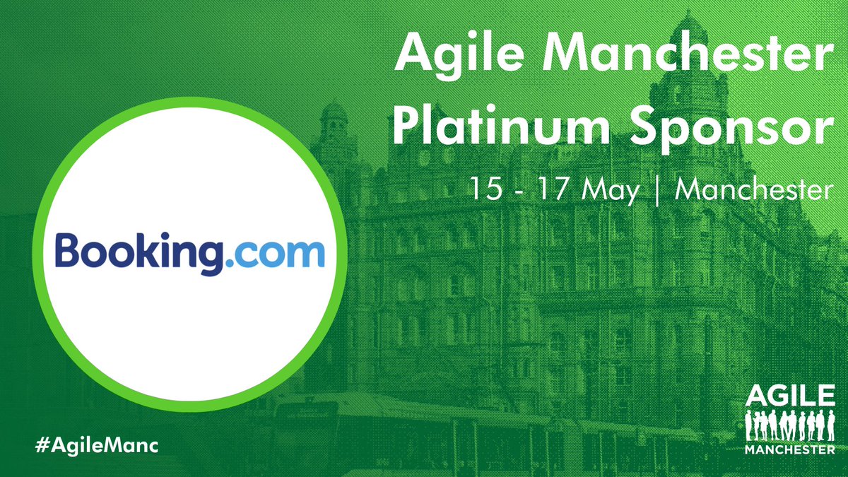 agilemanc's tweet image. We'd like to introduce you to our platinum sponsor, @bookingcom
Supporting the event for the second year, and with an office in Manchester, who better to give you some tips for your trip? Check out their guide to Manchester here: booking.com/tourism/city/g…
