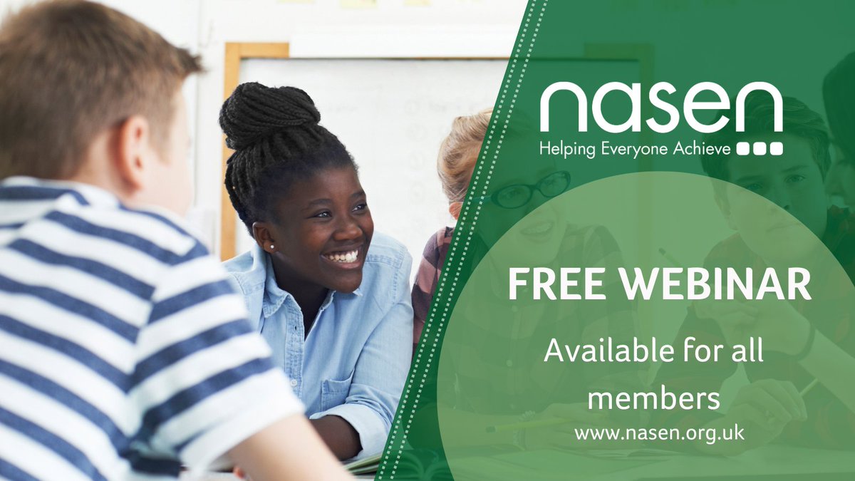 You asked, and we're delivering! 🌟 Mark your calendars for March 21, 2024, at 4pm. 🗓️ Join us for our highly anticipated 'Inclusive Practice for Mainstream Classrooms' webinar, chosen by nasen members.

ow.ly/loGb50QGxZp

#Inclusion #SEND #Education #Teachers #SENCO