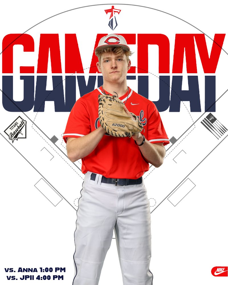 🚨OPENING DAY🚨 Game 1 🆚 Anna ⏰ 1:00 PM 📍JPII Game 2 🆚 JPII ⏰4:00 PM 📍JPII @Cen10titans @5ATxHSBaseball