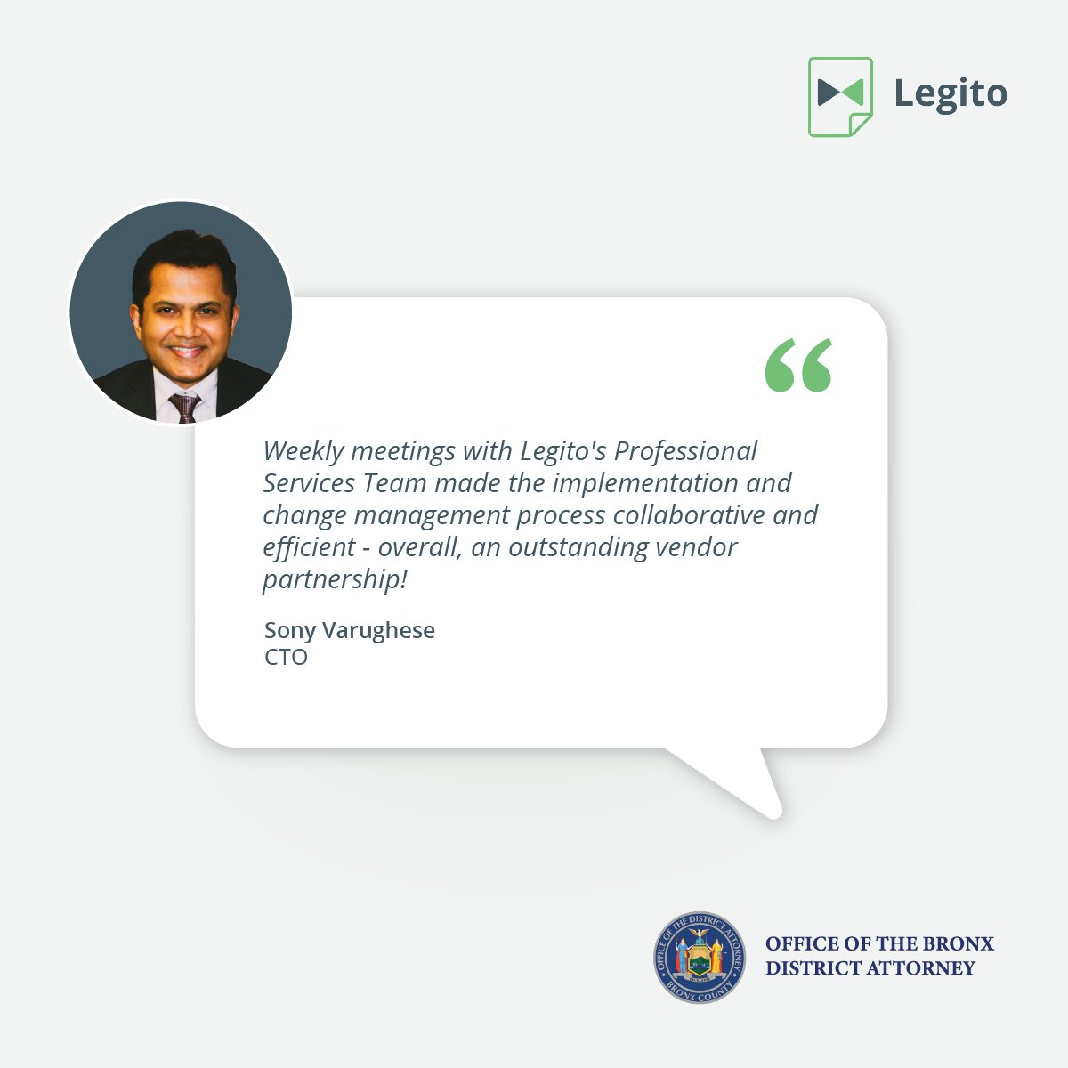 Behind every successful business, there are satisfied clients. 

Explore more on our website.⬇️ legito.com/?utm_source=tw…

#legito #testimonial #implementation