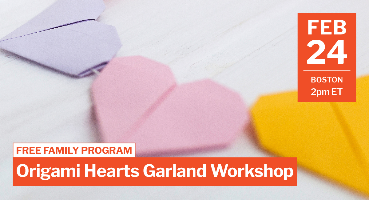 Spend February Vacation Week with Design Museum Everywhere! Join us for a Design Together: Origami Heart Garland workshop for kids and families on February 24, 2 pm ET. Event Details: loom.ly/WNAD8lA #DesignTogether