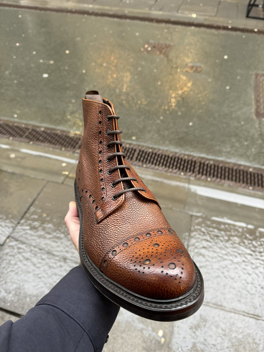Whilst the weather isn’t quite saying spring yet, fear not, we’re still fully stocked with footwear such as The Loxley. Introduced last year, this capped country brogue boot with its rubber victory sole is perfect on days like today.

On the popular Pennine last and only £310.
