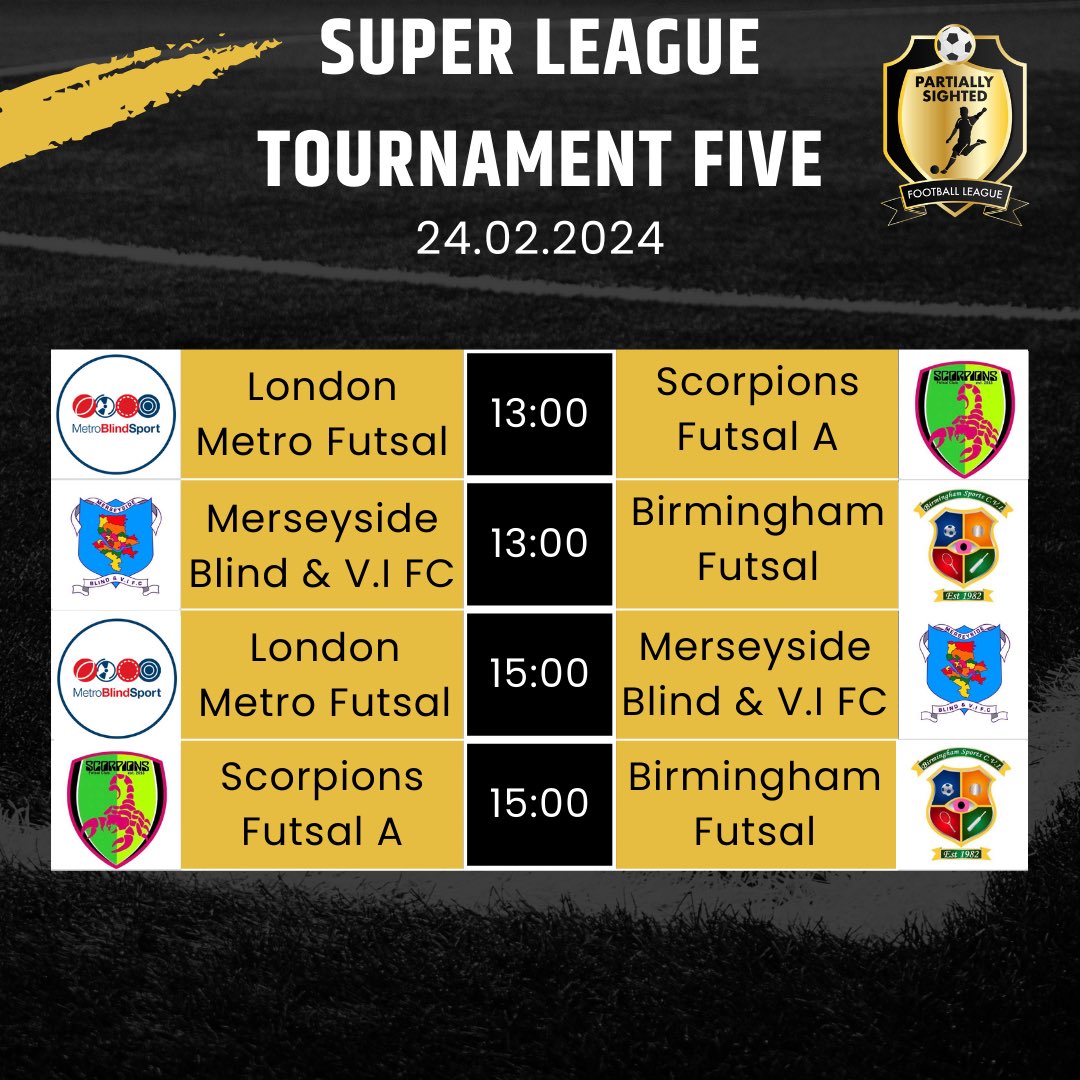 Partially Sighted Football League tweet media