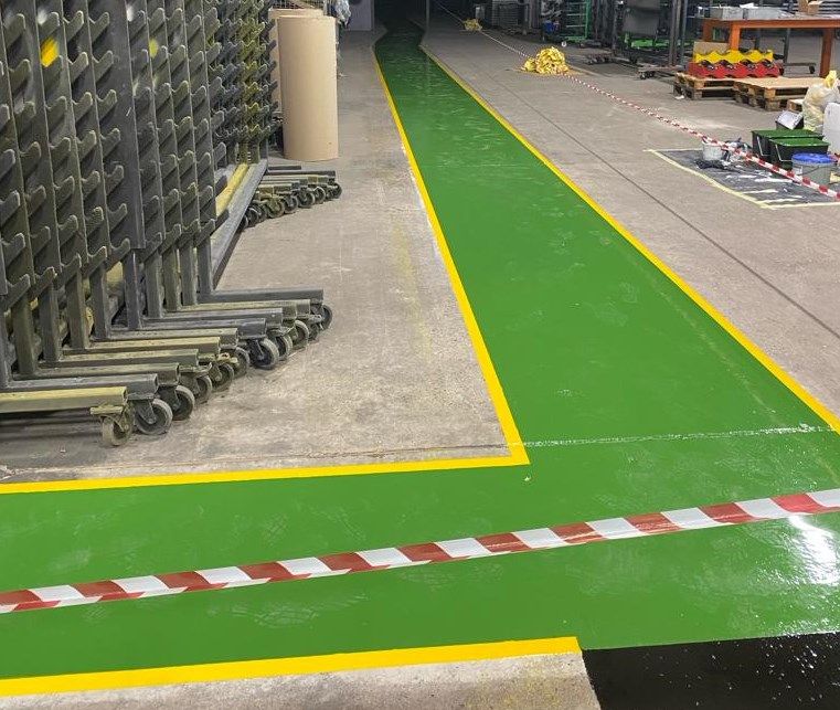 We have started the process of painting walkways at our Brickfields Way site, to smarten up the factory and encourage better health & safety, and housekeeping within the factory.