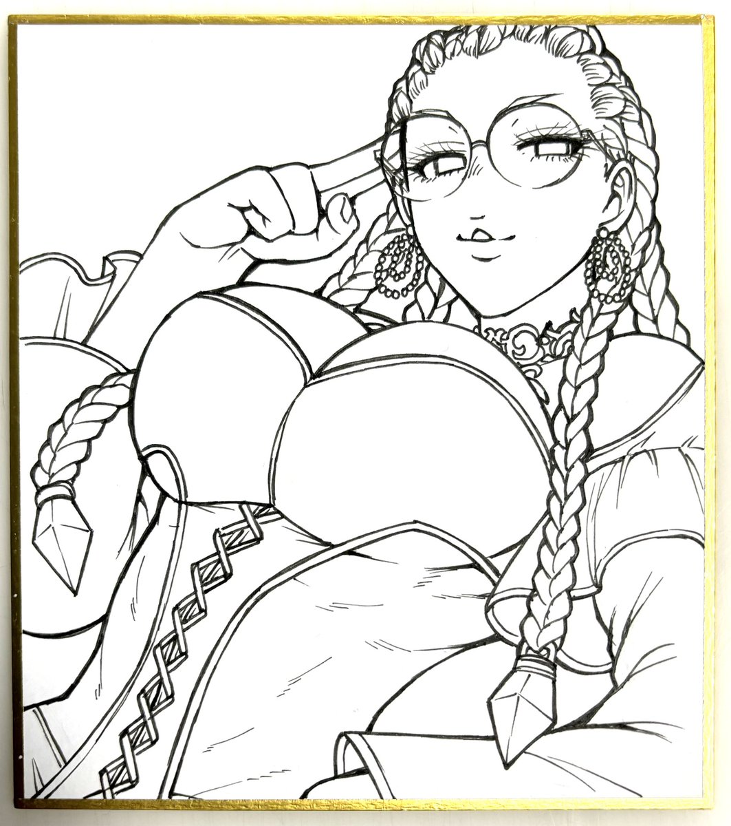 ペン入れでけた。KOFキャラ。 