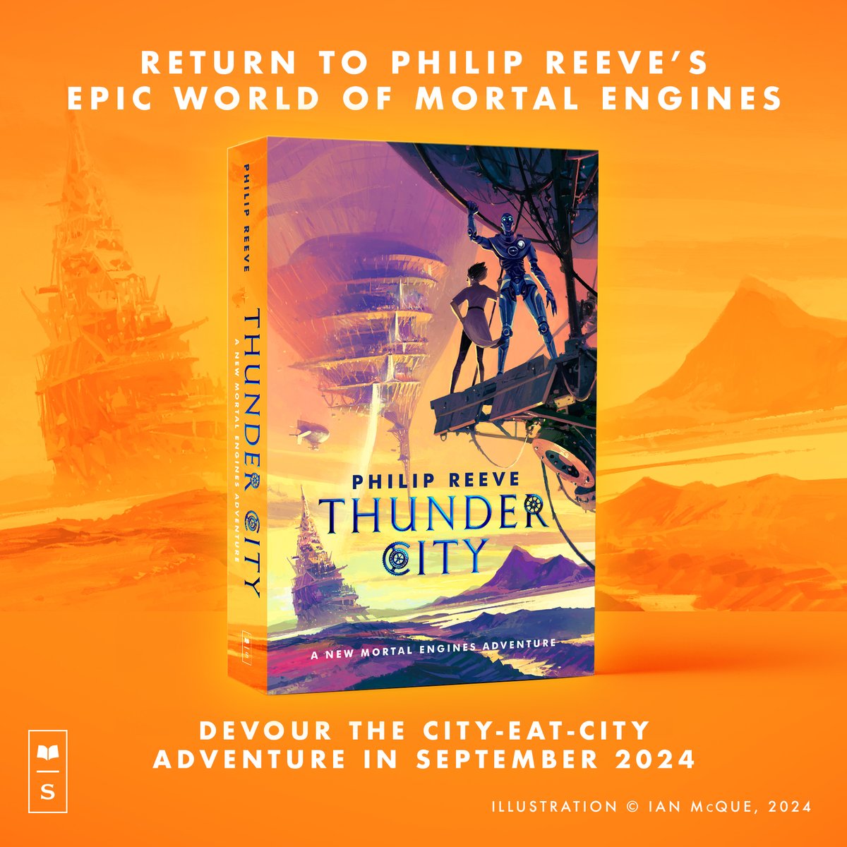 Scholastic UK (@scholasticuk) on Twitter photo We are overjoyed that <a href="/philipreeve1/">Philip Reeve</a> is returning to his celebrated world of #MortalEngines with an electrifying new stand-alone adventure to captivate fans and new readers alike
#ThunderCity will be published in September
Stunning cover art by @ianmcque We are overjoyed that <a href="/philipreeve1/">Philip Reeve</a> is returning to his celebrated world of #MortalEngines with an electrifying new stand-alone adventure to captivate fans and new readers alike
#ThunderCity will be published in September
Stunning cover art by @ianmcque